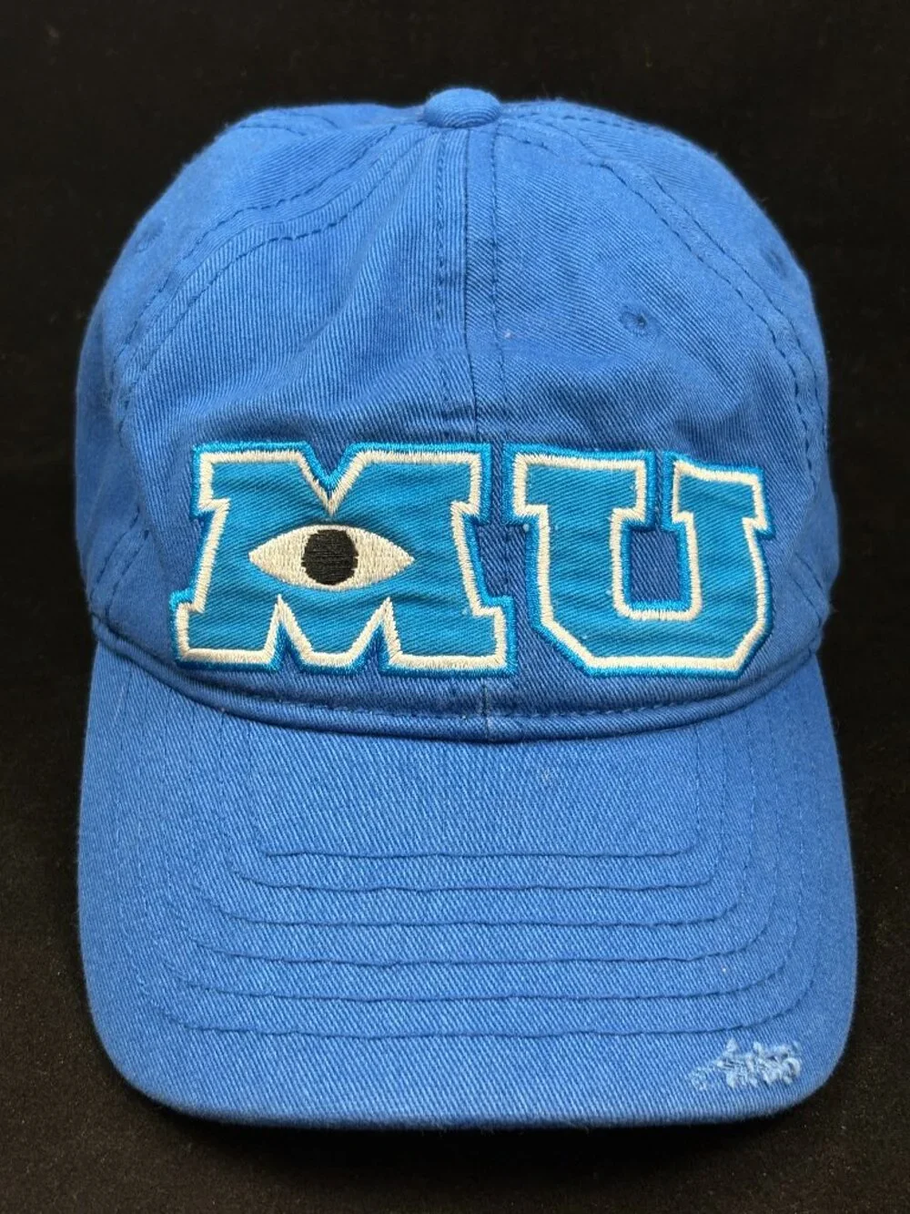 Disney Parks Pixar Monsters University MU Stitched Blue Baseball Hat Cap Youth